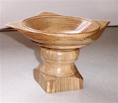 Square edged pedestal bowl by John Brocklehurst